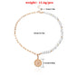 Jewelry Pearl Embossed Queen Pendant Necklace Female Creative Personality Fashion Lace Disc Necklace