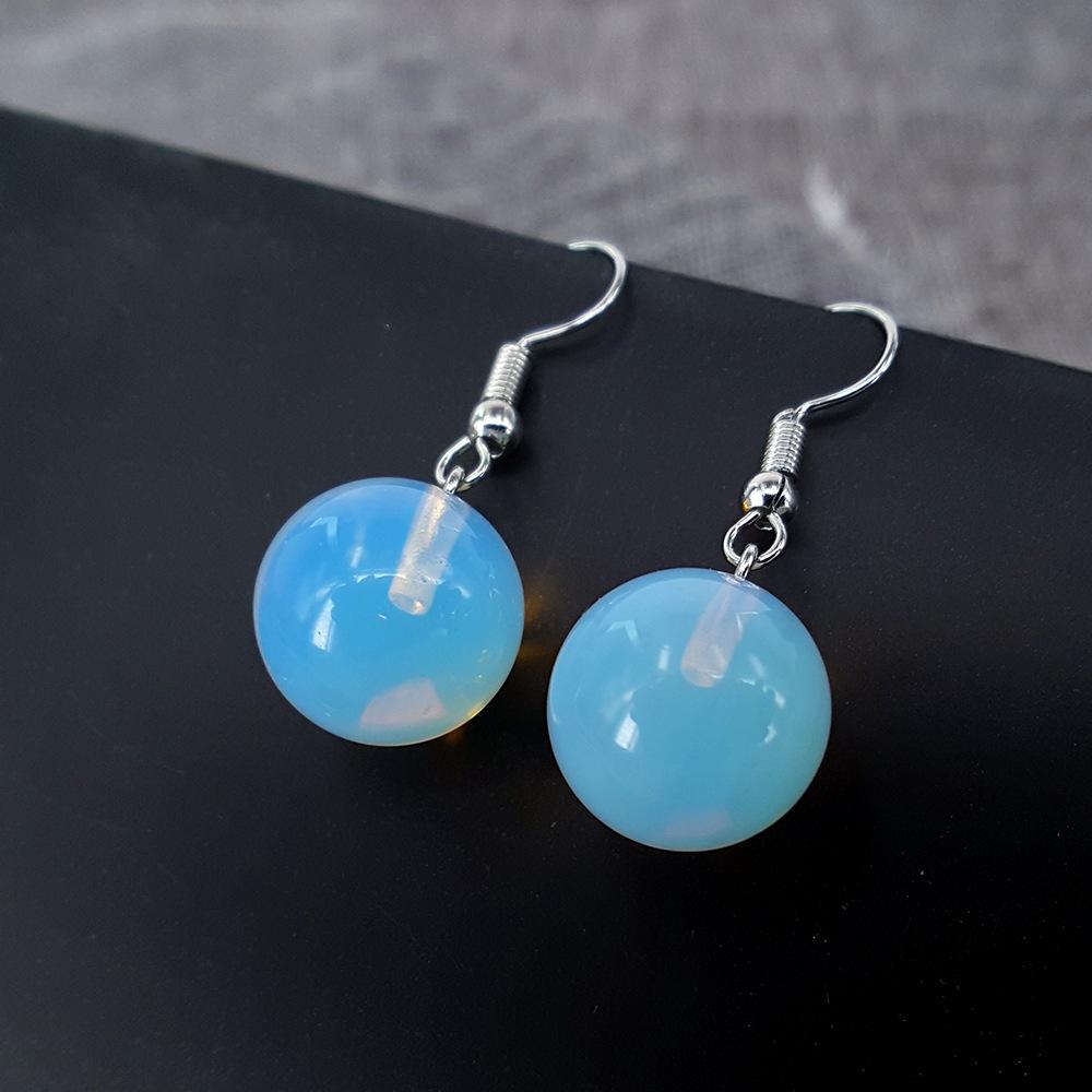 Fashion spherical creative earrings simple earrings earrings earrings opal alloy earhook consignment