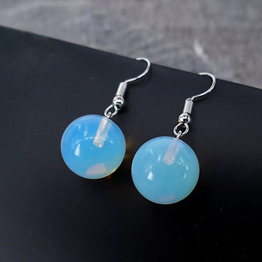 Fashion spherical creative earrings simple earrings earrings earrings opal alloy earhook consignment