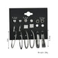 Earring Stud Set Silver 9 Pairs/Set Stud Earrings Circle Combination Set Jewelry Accessories