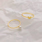 ins simple pearl love ring set fashion personality temperament stacked peach heart plain ring joint ring