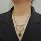 Jewelry Exaggerated Hollow Peach Heart Hollow Cross Virgin Mary Pendant Necklace Female