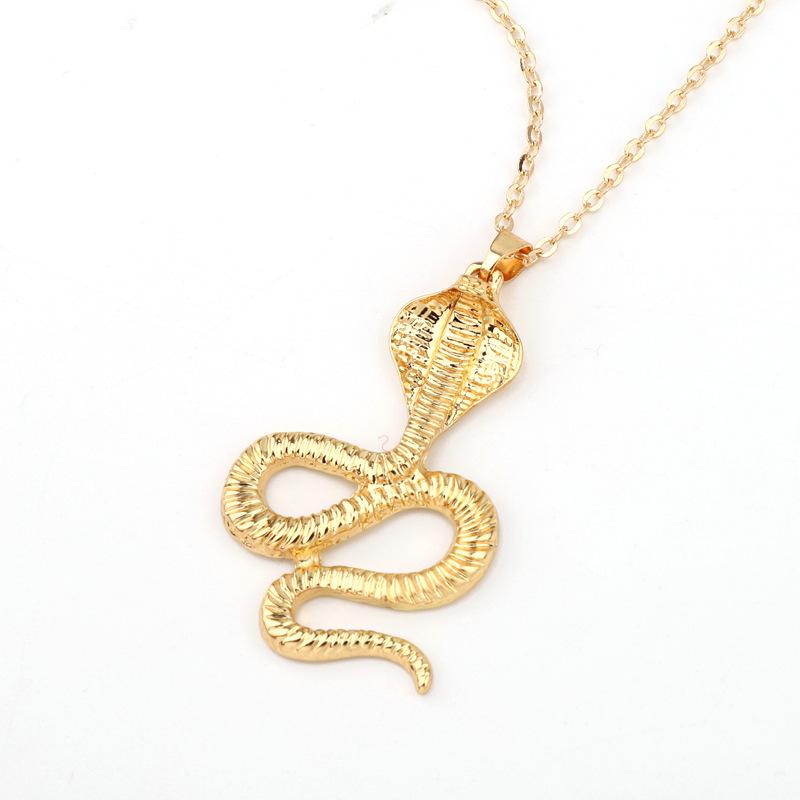 Jewelry Punk Retro Cold Large Snake Pendant Necklace Street Night Fashion Accessories
