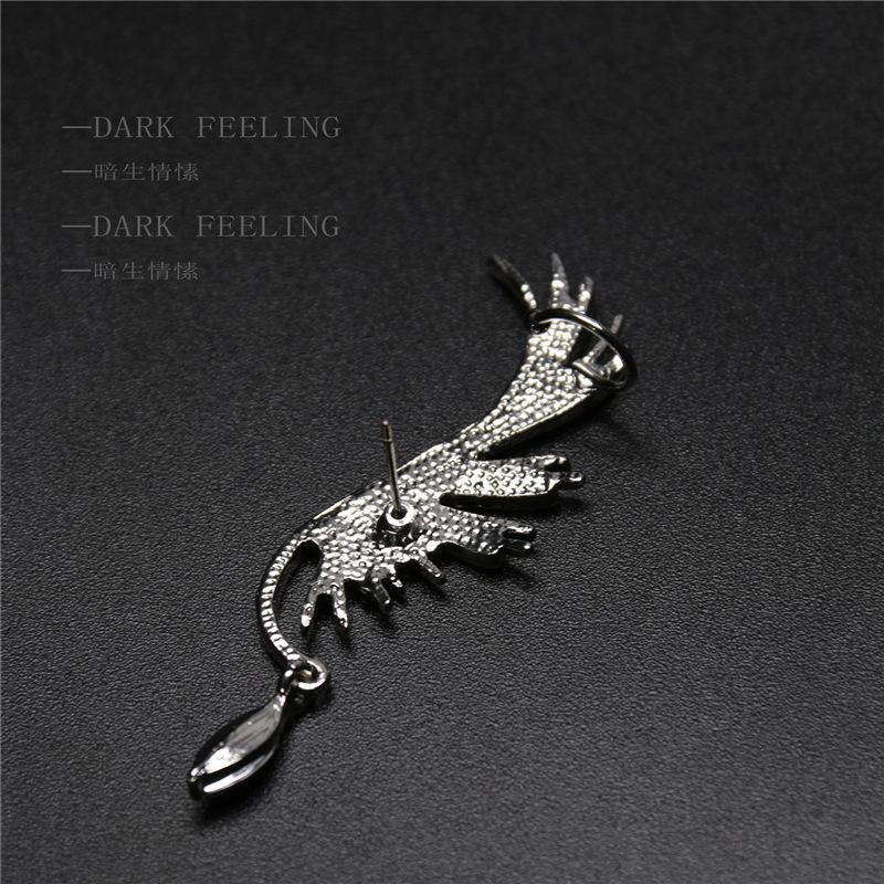 Angel Wings Wings Water Drop Earbone Clip Ins Net Red Diamond Earrings Female Earrings Earrings Trendy