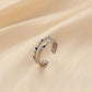 Fashionable simple and lovely color tone dripping oil stainless steel open ring female all-match personalized titanium steel ring