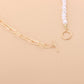 Jewelry Fashion Trendy OT Buckle Shaped Pearl Necklace Women's Geometric Simple Small Hole Chain Necklace