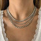 Jewelry Punk Geometric Metal Chain Necklace Retro Simple Clavicle Necklace Set Female