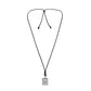 Fashion Men's Retro Versatile Stainless Steel Openable Square Photo Box Rope Necklace Sweater Chain