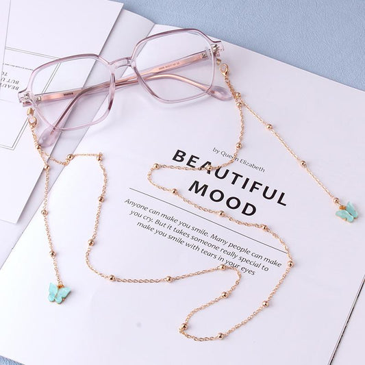 Glasses chain mask hanging chain fashion popular butterfly glasses hanging chain sun glasses chain