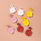 E8327 Mori flower earrings creative fashion alloy spray paint multi-color flower stud earrings for women