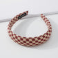 F3889 Fashion Temperament Retro Headwear Temperament Net Red Simple Hairpin Elegant Plaid Wide Brimming Headband Female