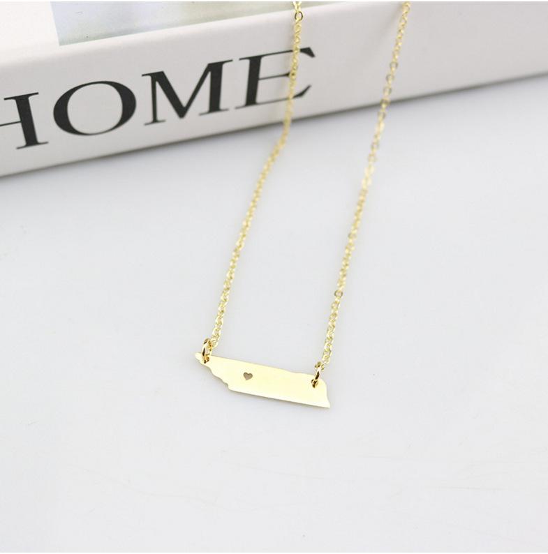 Explosive Jewelry Tennessee Tennessee Map Necklace Pendant