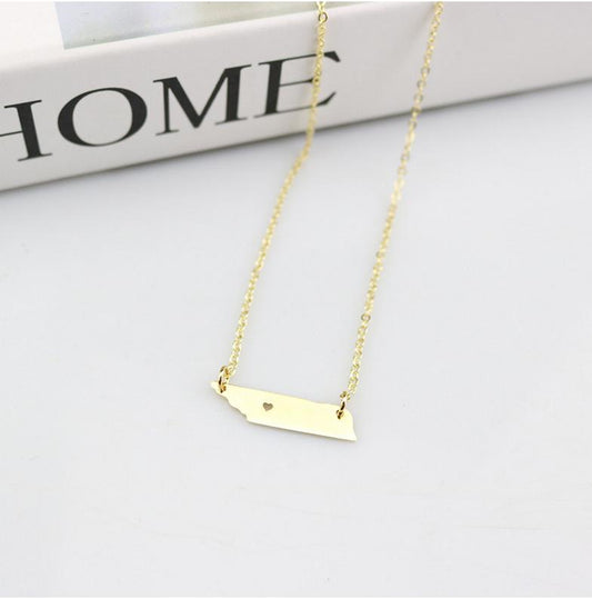 Explosive Jewelry Tennessee Tennessee Map Necklace Pendant