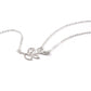 Mori Simple Metal Leaf Double Chain Short Necklace Clavicle Chain