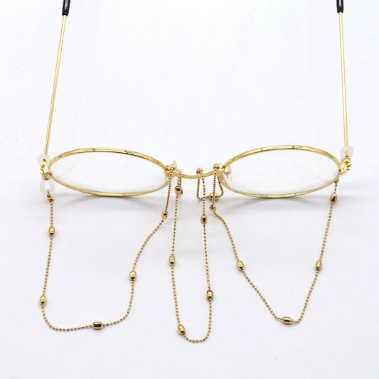 Metal glasses chain net red metal sausage chain mask hanging chain anti-lost non-slip glasses chain