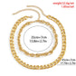 Hip Hop Punk Vintage Metal Aluminum Chain Necklace Set Hip Hop Trend Geometric Clavicle Necklace