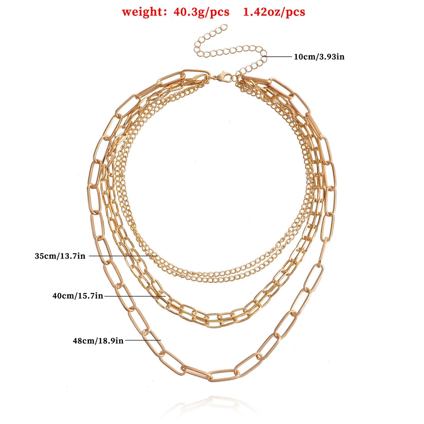 Jewelry Retro Multi-layer Paper Clip Bamboo Clavicle Chain Necklace Female Trend Female Necklace