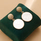 Jewelry ins geometric exaggerated large ring mother-of-pearl pendant earrings female hot girl trendy cool earrings