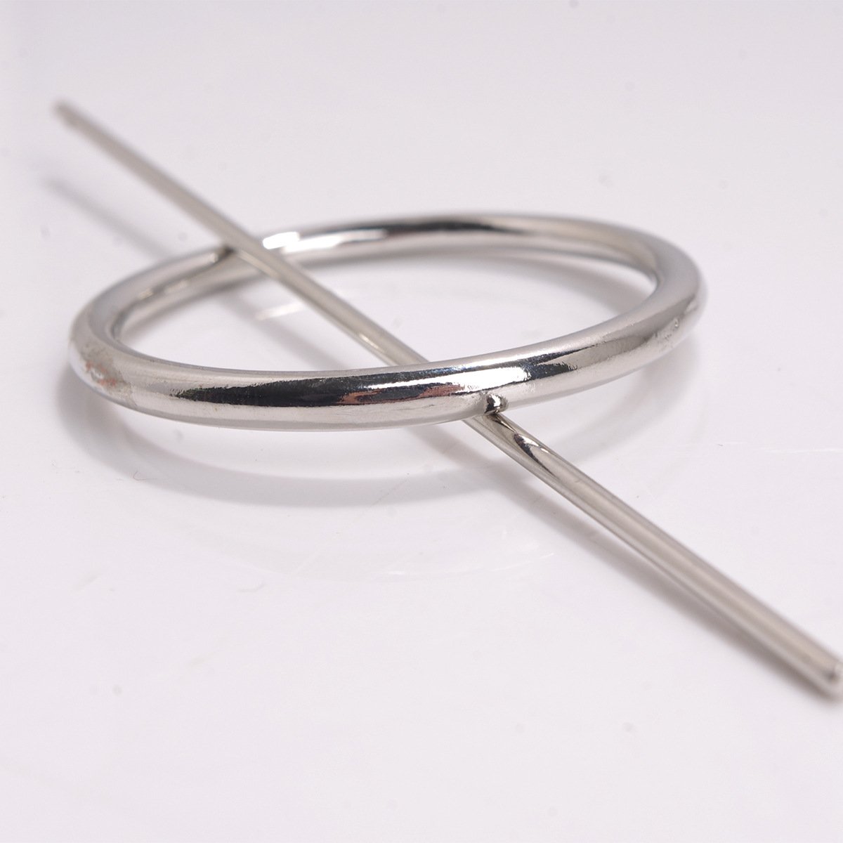 Fashion hair accessories geometric round hollow hairpin head ornament circle hairpin jewelry
