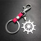 Rudder titanium steel car key pendant cowhide key chain car hanging logo