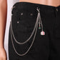 Double-layer pants chain versatile Christmas trend gift snowflake oil drop pendant