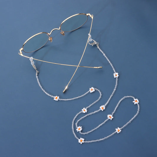 Jewelry Explosive Flower Bead Glasses Chain Fashion Versatile Daisy Mask Holder