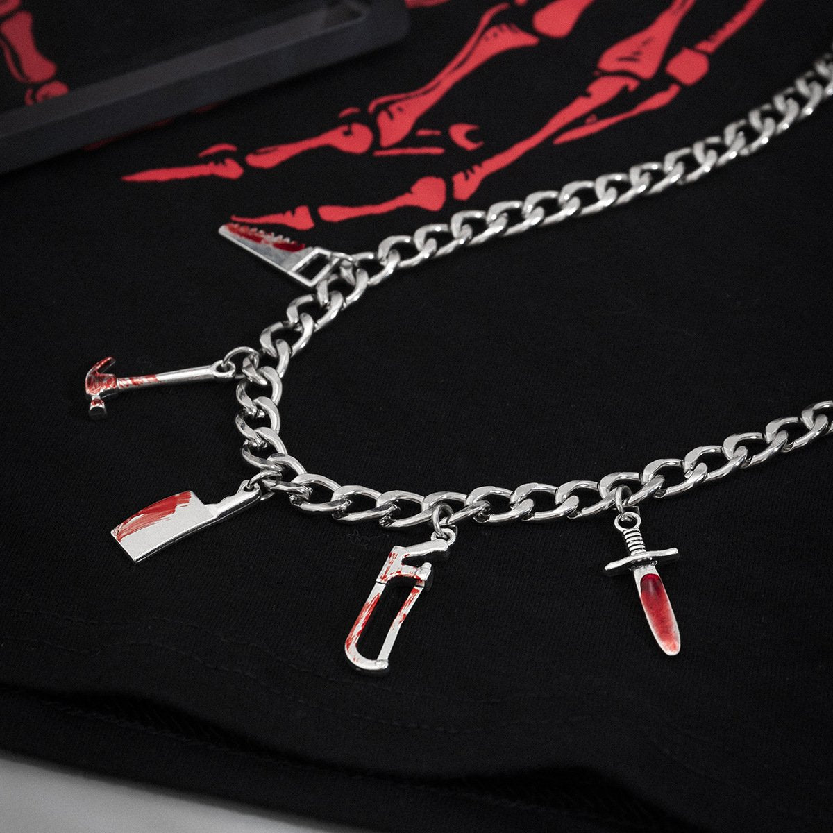 Jewelry Gothic Dagger Ax Pendant Sweater Necklace Punk Halloween Funny Necklace Female