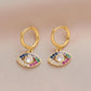 Fashion and exquisite devil's eye earrings copper micro-inlaid zircon eye earrings jewelry for women