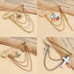 Jewelry Retro Diamond Eye Devil's Eye Tassel Small Fragrance Brooch Clothing Female Pin Accessories