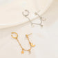 ins star moon chain ear clip fashion creative niche design one-piece ear bone clip personality earrings