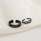 ins simple 8-character ring set fashion personality geometric opening adjustable ring lucky couple ring