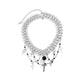 Jewelry fashion heavy industry metal chain necklace punk multi-layer meniscus cross necklace female