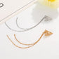 ins simple elf ear clip without ear hole fashion temperament niche design long chain tassel ear bone clip