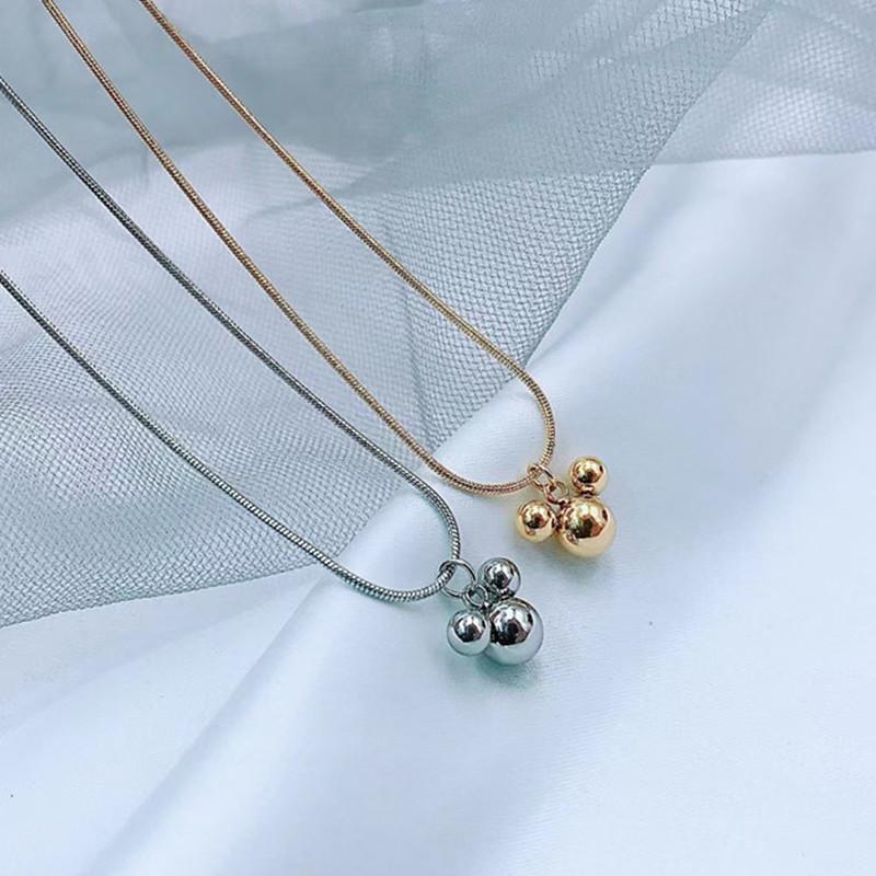 Minority Design Fashion Trendy People Versatile Mickey Necklace Titanium Steel Women's Retro Clavicle Sweater Chain Women's Fashion
