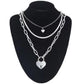 Jewelry simple ins net red same style buckle chain necklace female fresh love pendant lock necklace