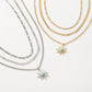 N1276 Turquoise Sunflower Fashion Necklace Niche Chain Stacked Retro Necklace Light Luxury Necklace