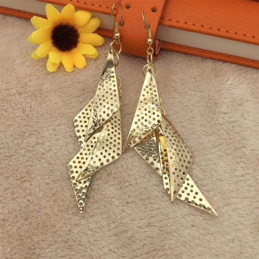 Triangular piece geometric earrings exaggerated earrings over eagle jewelry