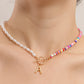 Accessories Pearl Slipper Letter A Handwoven Choker Bohemian Ladies Necklace