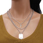 Hip-hop cross chain chain trendy street metal fashion design butterfly pendant clavicle chain multi-piece necklace