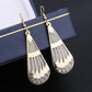 Popular Fashion Exaggerated Water Drop Alloy Fence Frosted Earrings Boutique Earrings