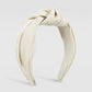 F4269 Internet celebrity fabric knotted sweet headband pure color wide-brimmed girl heart to reduce age and go out to press hair headband
