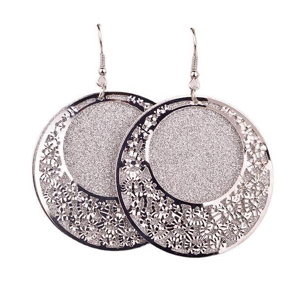 Retro palace hollow irregular ladies frosted earrings exaggerated earrings bird's nest earrings