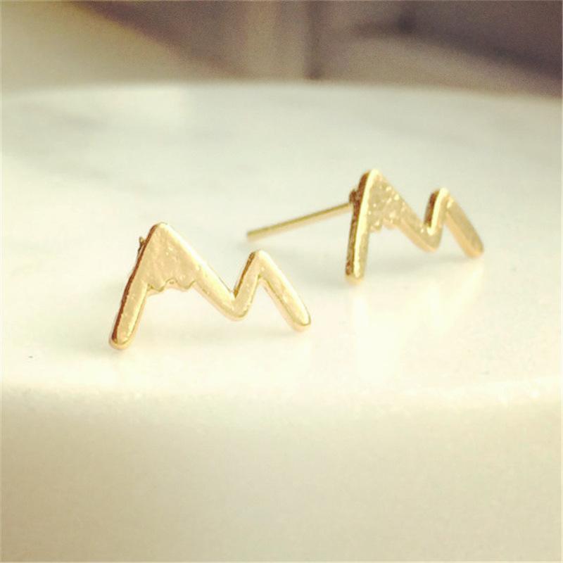 Earrings simple personality mountain peak earrings jewelry earrings special offer