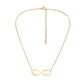 Trendy simple stainless steel English letters inverted ⑧ infinity cut name necklace titanium steel sexy necklace