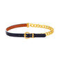Fashionable leather chain stitching necklace female punk hip-hop personality metal one two-wear adjustable collar