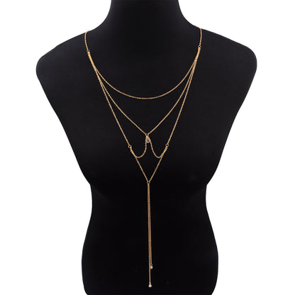 Jewelry Summer Clothes Accessories Fashion Street Shot Ladies Diamond Necklace Body Chain