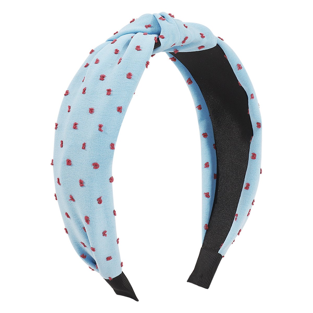 F512 Simple, small, fresh, personality, knotted, pure color headband, cloth art wave point, cute, sweet and fashionable headband