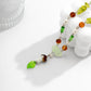 Jewelry fashion ins mix and match mushroom leaf color necklace female simple imitation pearl glass necklace