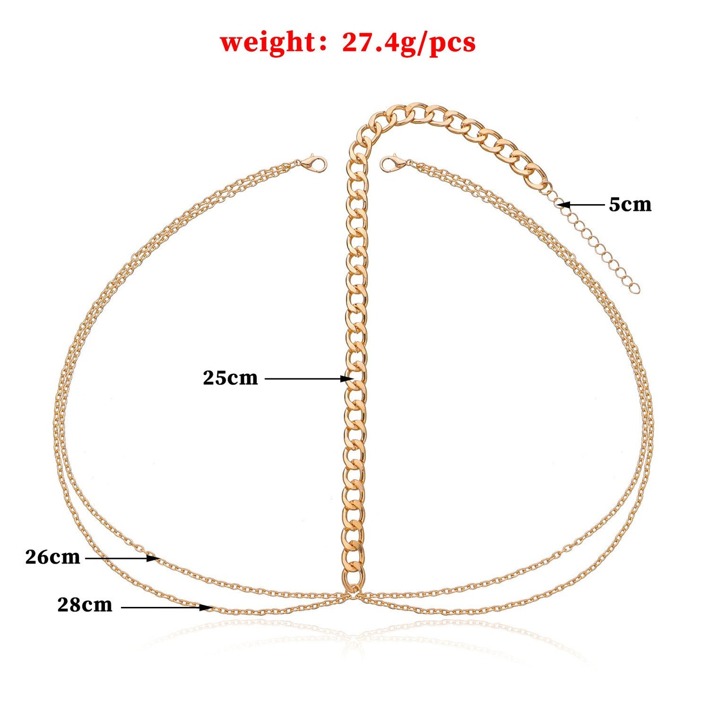 Jewelry metal chain multi-layer tassel head chain personality versatile popular fashion headwear hair accessories