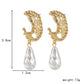 Earrings fashion French Baroque drop-shaped pearl earrings temperament bumpy moon earrings for women